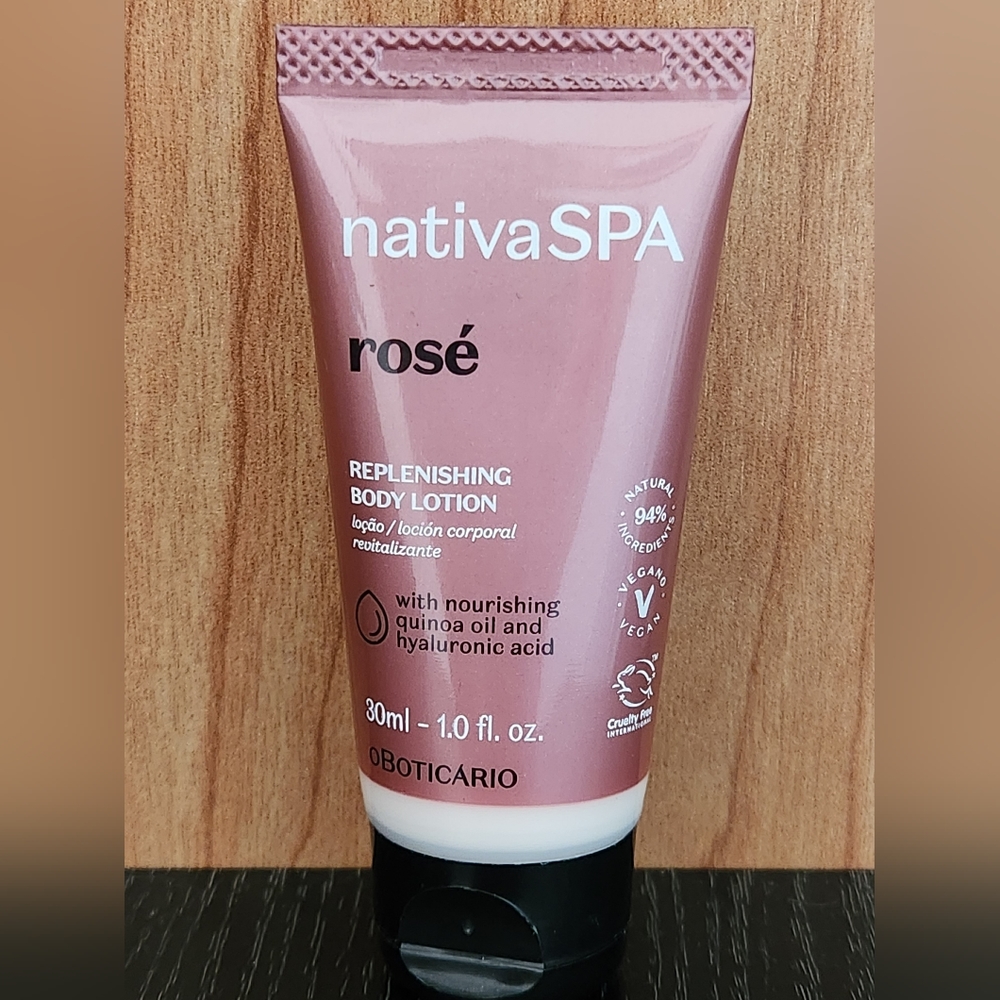 🪷5/$25! Boticario NATIVASPA Replenishing Body Lotion Rosé Travel Size New